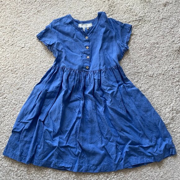 notPERFECTLINEN Dresses & Skirts - notPERFECTLINEN MAMA-2 Dress in Cornflower Blue, M/L, Waist Ties